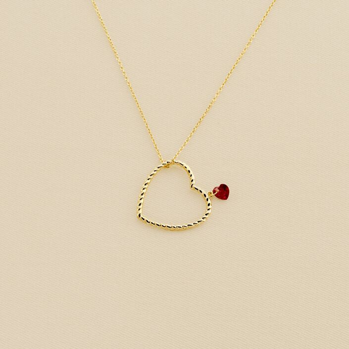 Collier mi-long BEGUIN - Rouge / Doré - Colliers  | Agatha