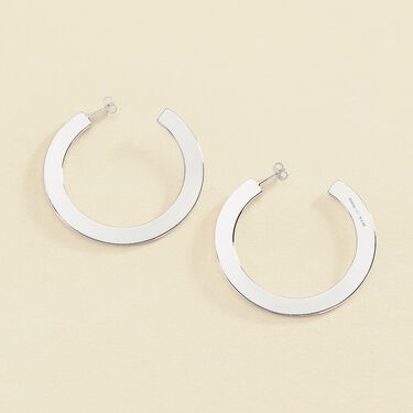 Créoles LINES - Argenté - Boucles d'oreilles  | Agatha