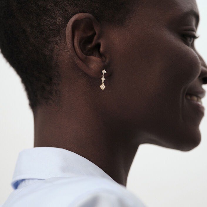 Boucles d'oreilles pendantes BELOVED - Cristal / Doré - Boucles d'oreilles  | Agatha