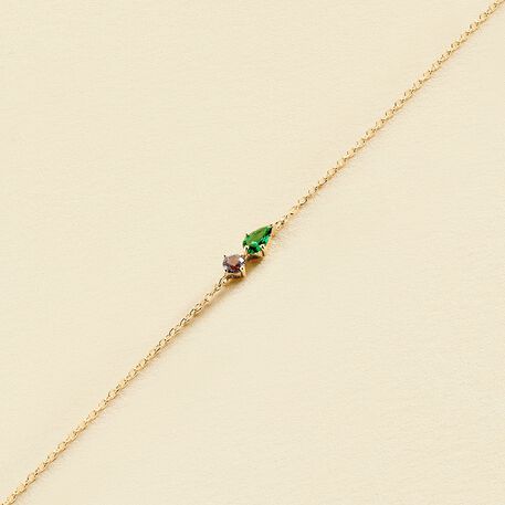 Bracelet souple ASTRE - Vert / Doré - Bracelets  | Agatha