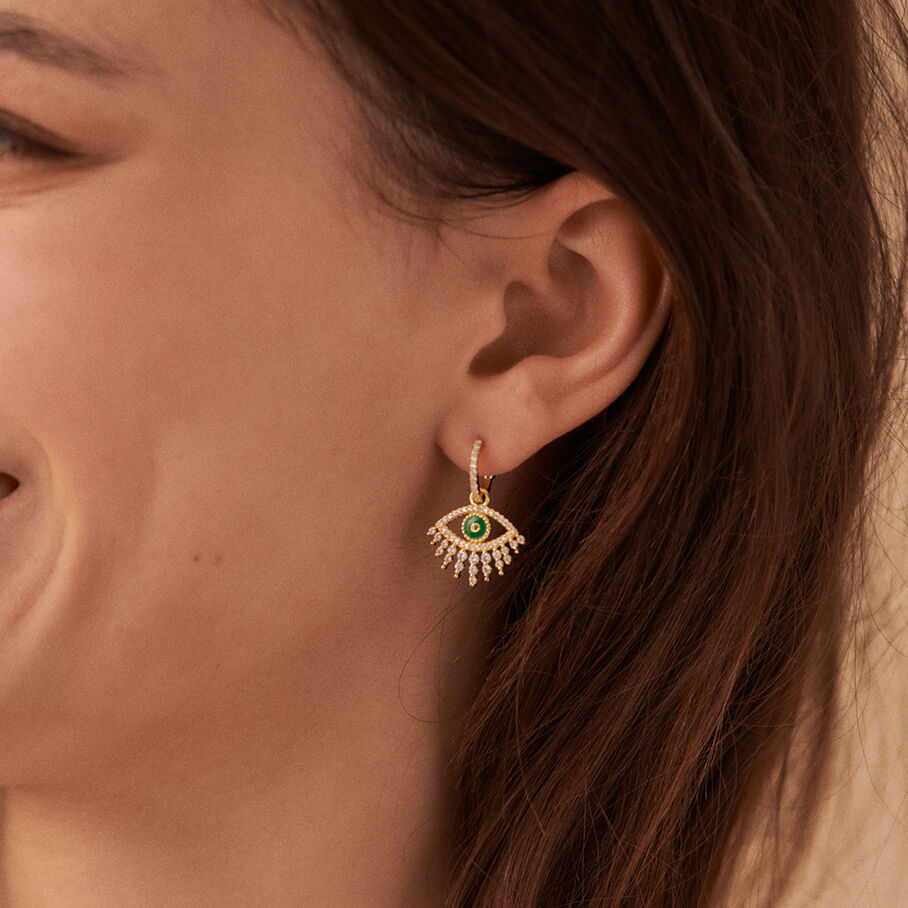 Créoles LUCKY EYE Vert / Doré 02390792658TU Agatha