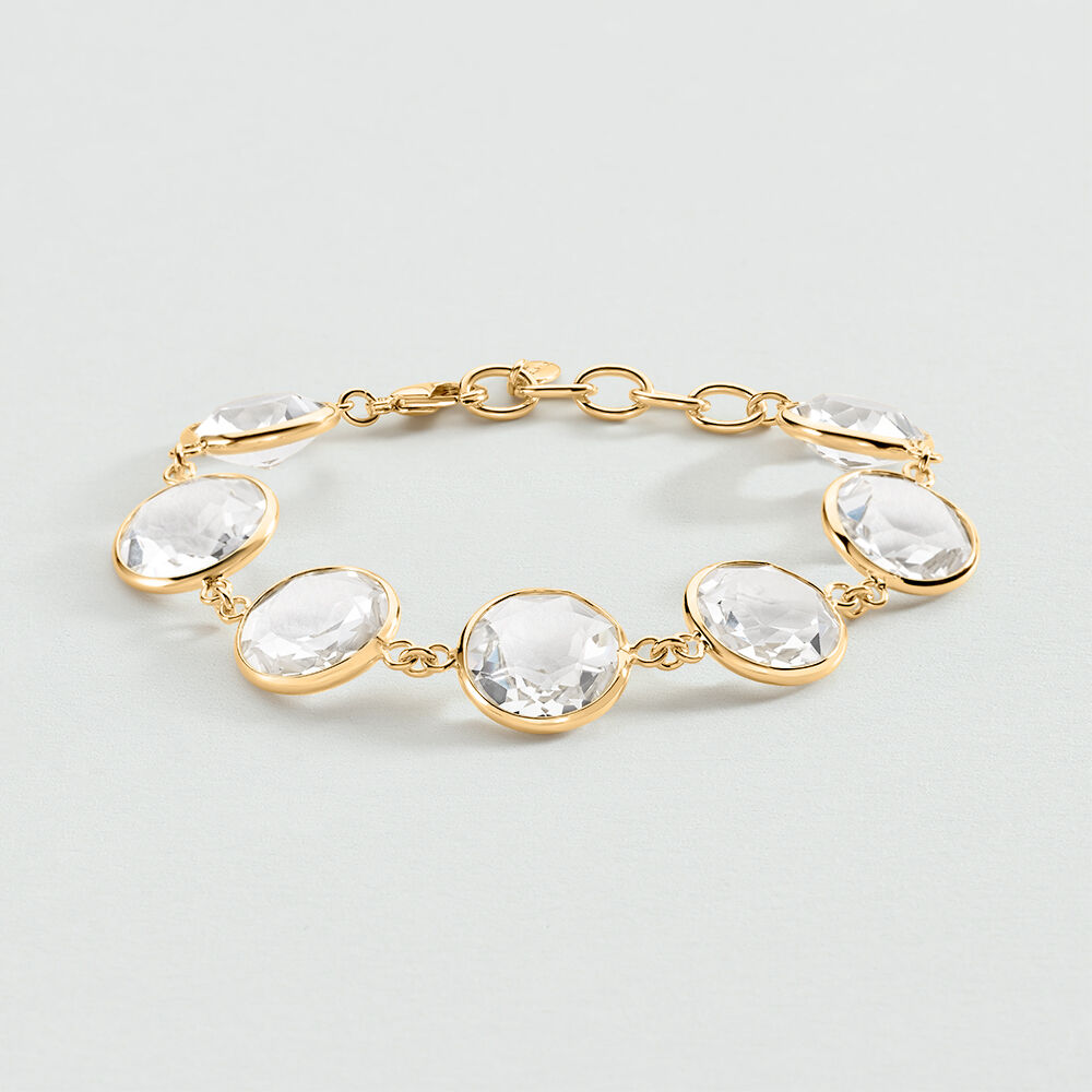Bracelet souple LUTETIA - Cristal / Dor&eacute; - Bracelets souples  | Agatha