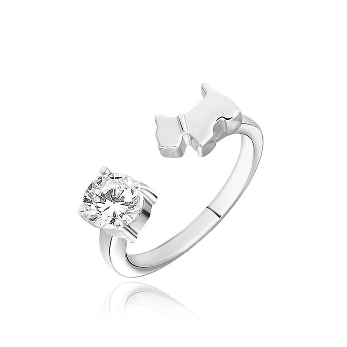 Bague fine BARBARA - Cristal / Argenté - Bagues  | Agatha