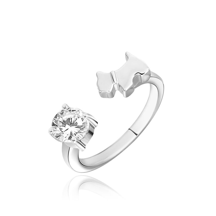 Bague fine BARBARA - Cristal / Argenté - Bagues  | Agatha