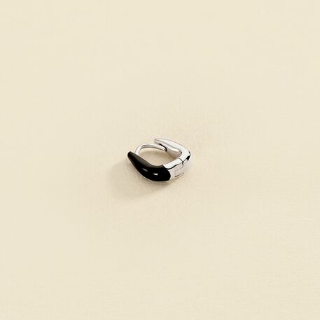 Piercing créole SUZETTE - Noir / Blanc - Piercings  | Agatha