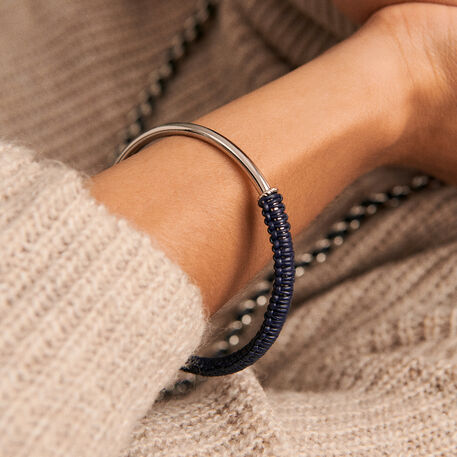 Jonc TWIGGY - Argenté / bleu foncé  - Bracelets  | Agatha