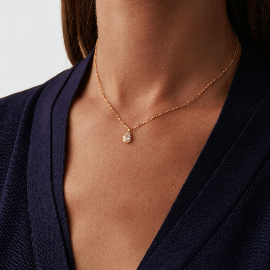 Collier ras du cou PRISMA - Cristal / Doré