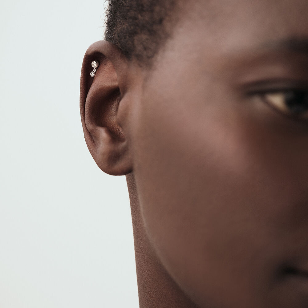 Piercing H&eacute;lix & Tragus MIX& MATCH - Cristal / Argent&eacute; - Piercing H&eacute;lix & Tragus  | Agatha