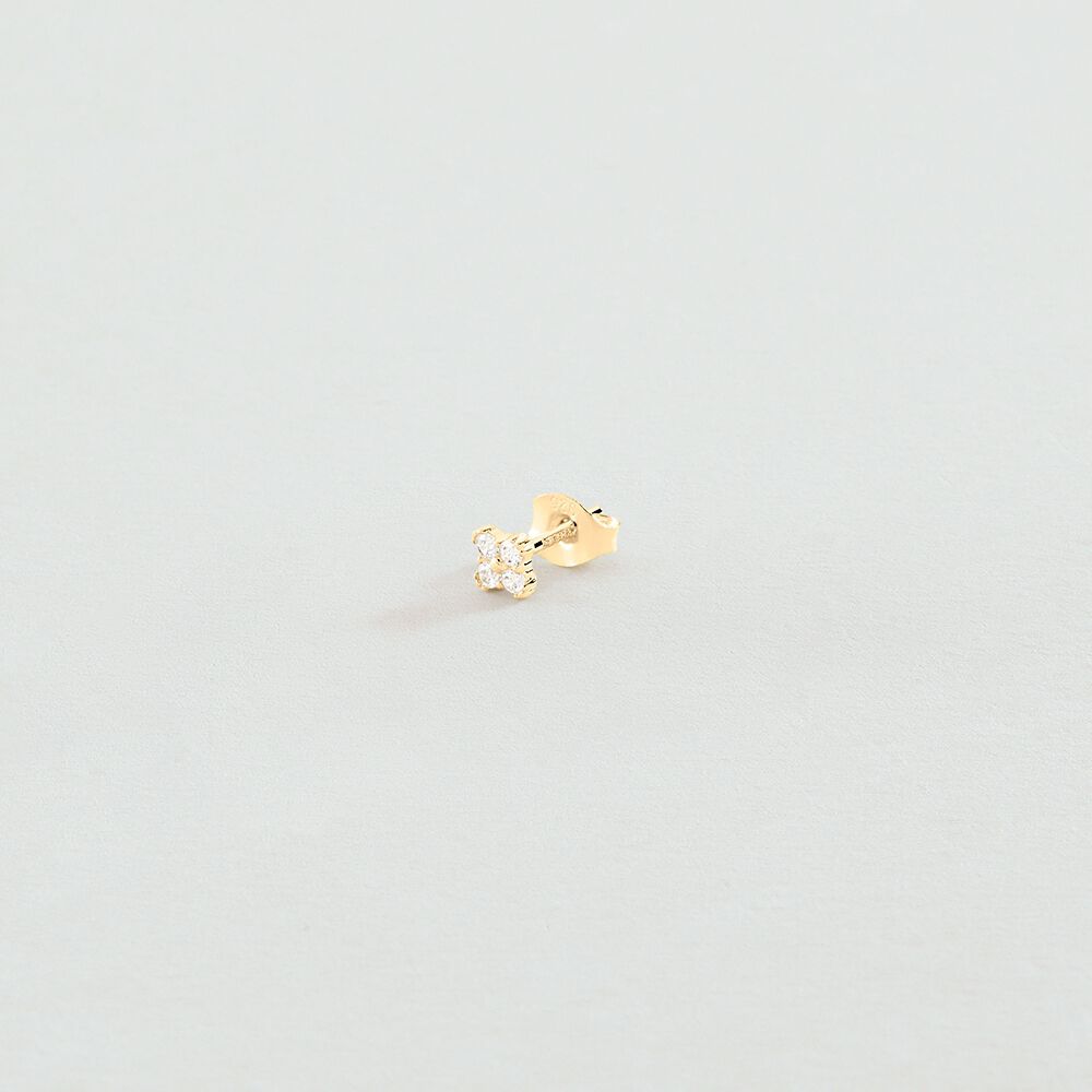 Piercing puce DAISY - Cristal / Doré - Piercings  | Agatha