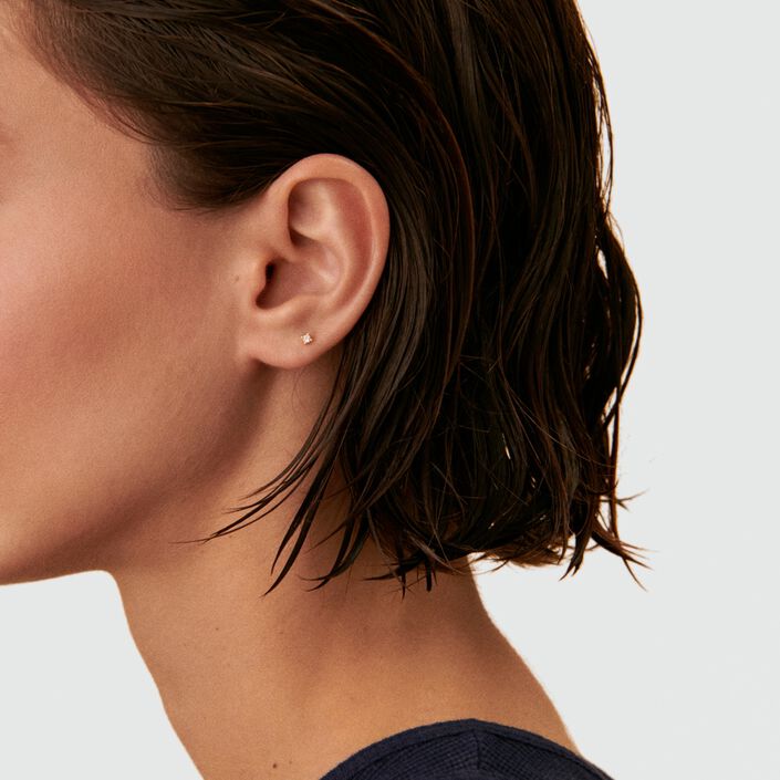 Piercing puce MINI - Cristal / Doré - Piercings  | Agatha