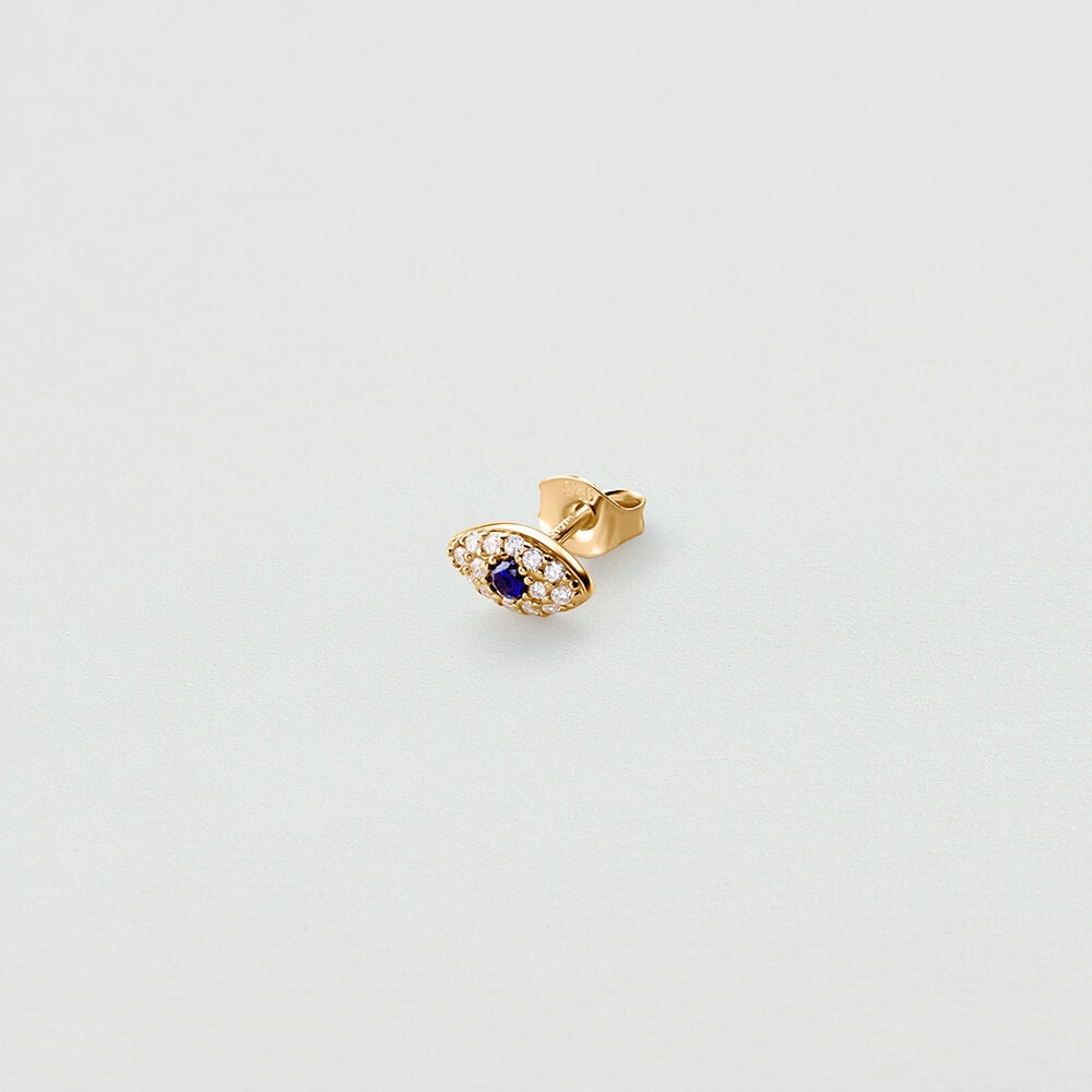 Puce &agrave; l'unit&eacute; &OElig;IL MIX & MATCH - Bleu / Dor&eacute; - Boucles d'oreilles  | Agatha