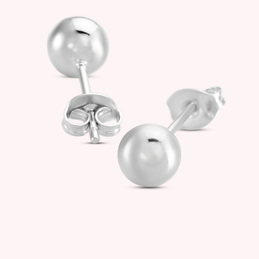 Boucles d'oreilles puces BOULE - Argenté - Boucles d'oreilles puces  | Agatha