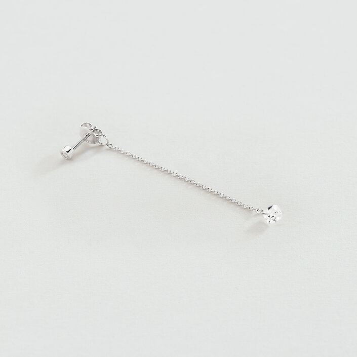 Piercing puce PERCEE - Cristal / Argenté - Piercings  | Agatha
