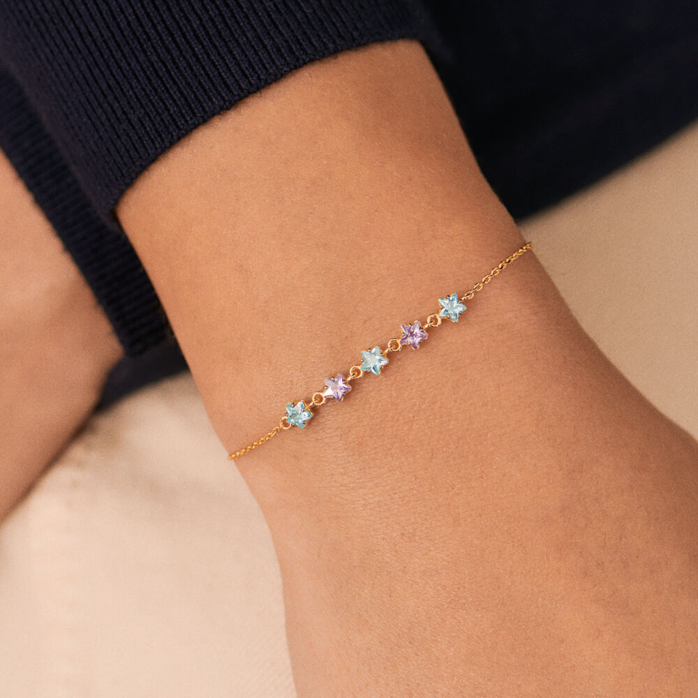 Bracelet souple SPACEAG - Multicolore / Doré - Bracelets  | Agatha