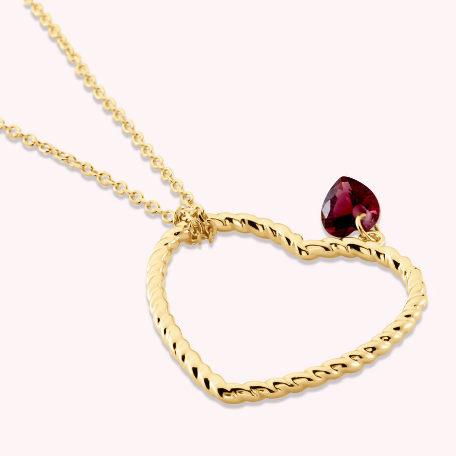 Collier mi-long BEGUIN - Rouge / Doré - Colliers  | Agatha