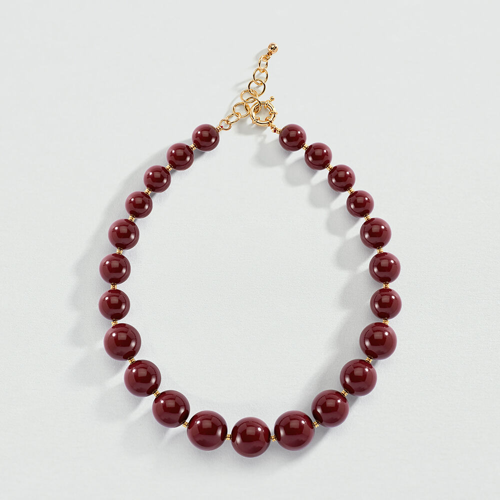 Collier ras du cou PALAIS ROYAL - Bordeaux / Doré - Colliers ras du cou  | Agatha