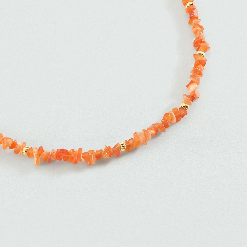 Collier ras du cou ILIOS - Cornaline - Colliers fantaisie  | Agatha
