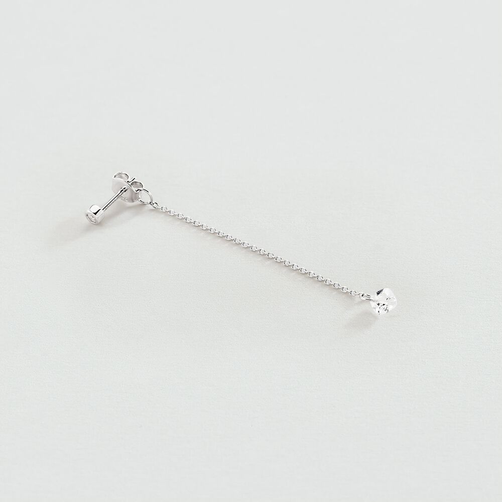 Piercing puce PERCEE - Cristal / Argenté - Piercings  | Agatha