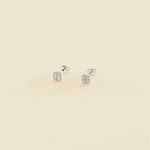 Boucles d'oreilles puces BELOVED - Cristal / Argenté - Boucles d'oreilles puces  | Agatha