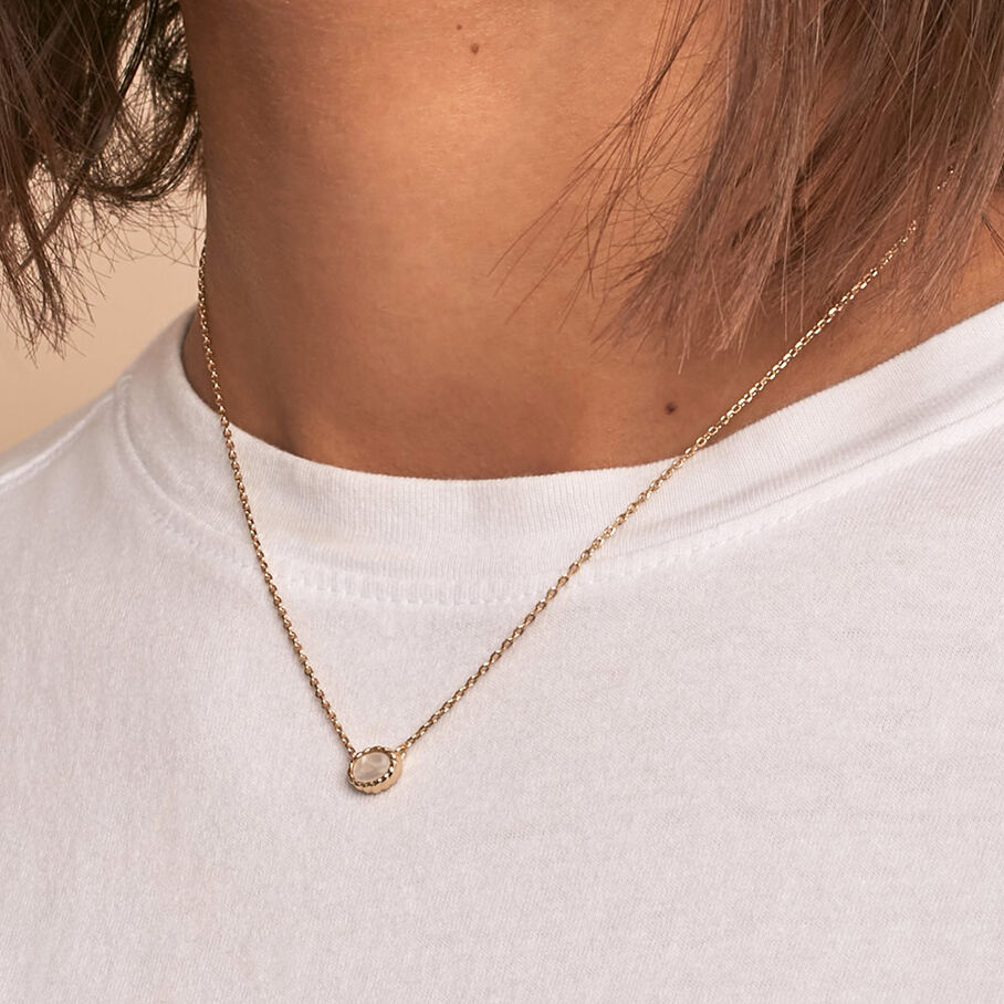 Collier ras du cou ATMA - Nacre /rose - Colliers  | Agatha