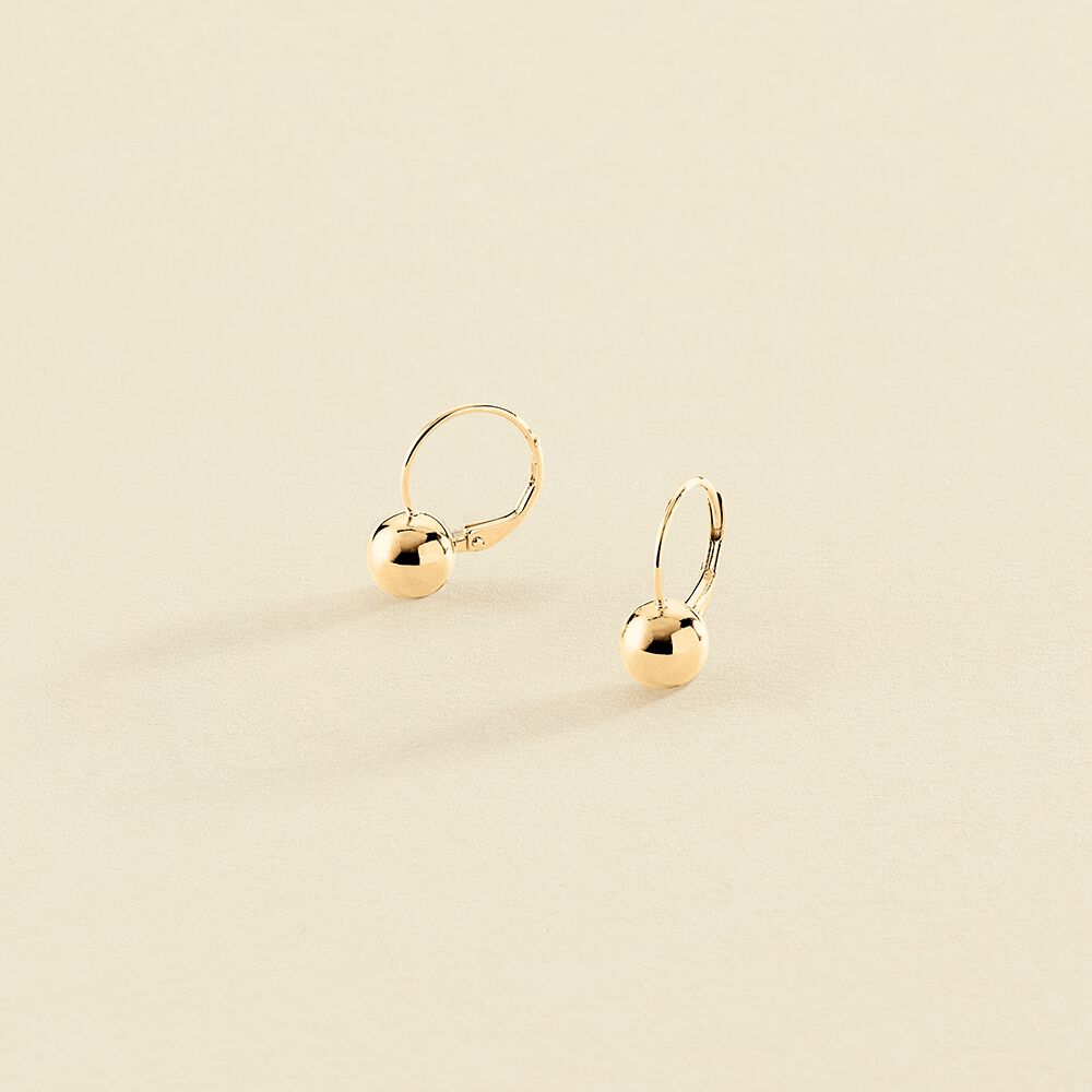 Boucles d'oreilles pendantes BOUL - Doré - Boucles d'oreilles  | Agatha