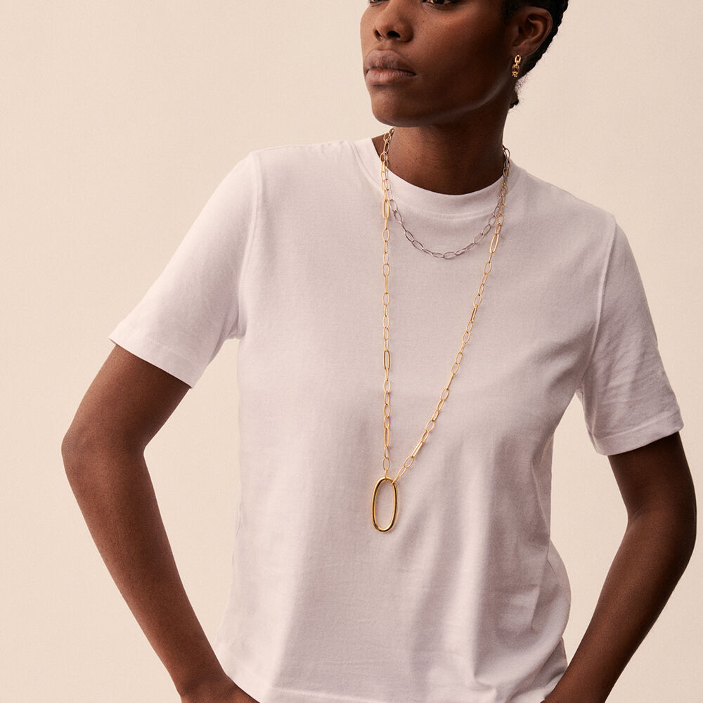 Collier mi-long CHAIN - Argent&eacute; - Colliers fantaisie  | Agatha