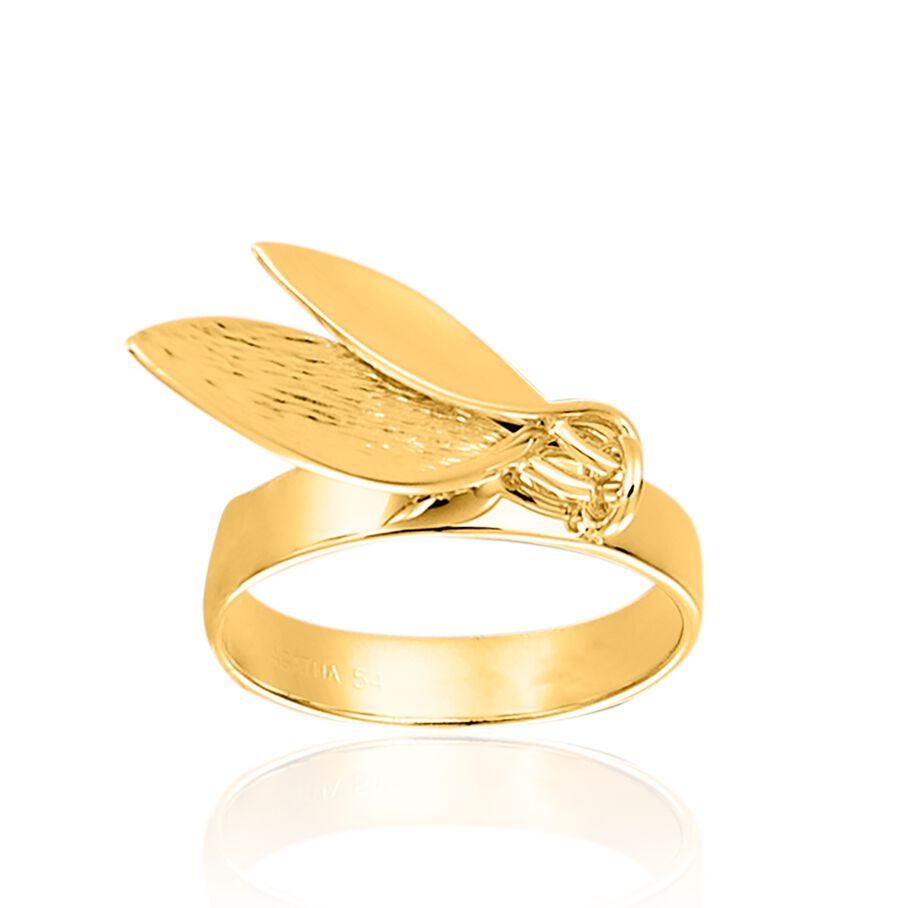 Bague large VEGETAL - Doré - Bagues  | Agatha