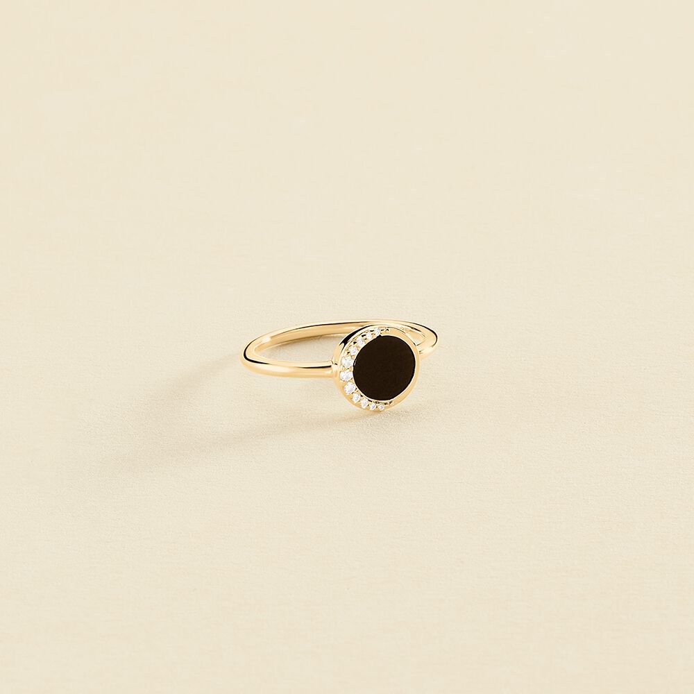Bague fine MOONONYX - Onyx - Bagues  | Agatha