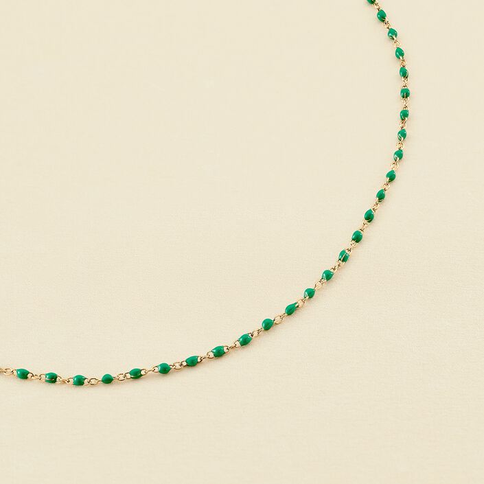 Collier ras du cou SMARTY - Vert / Doré - Colliers  | Agatha