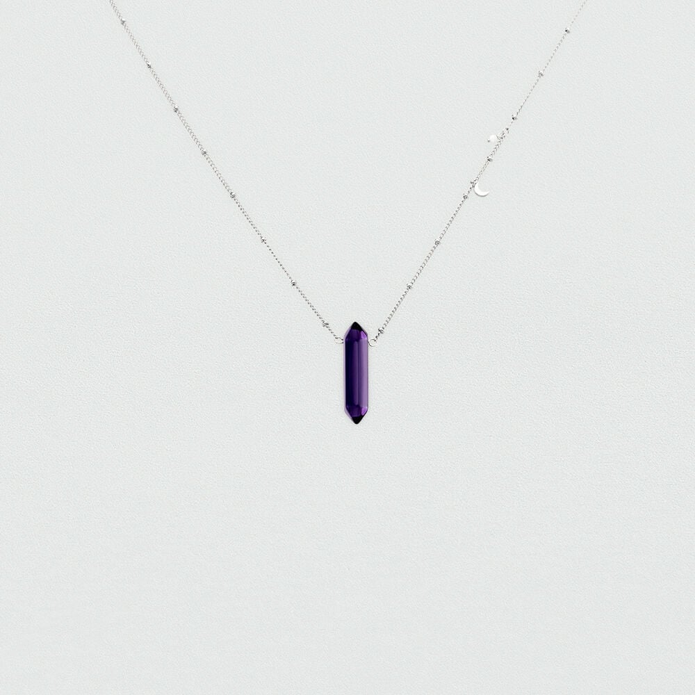 Sautoir CHACKRA - Amethyste / Argenté - Outlet  | Agatha