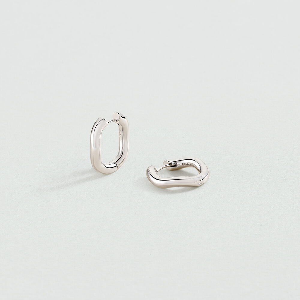Créoles TALISMANS - Argenté - Boucles d'oreilles fantaisies  | Agatha