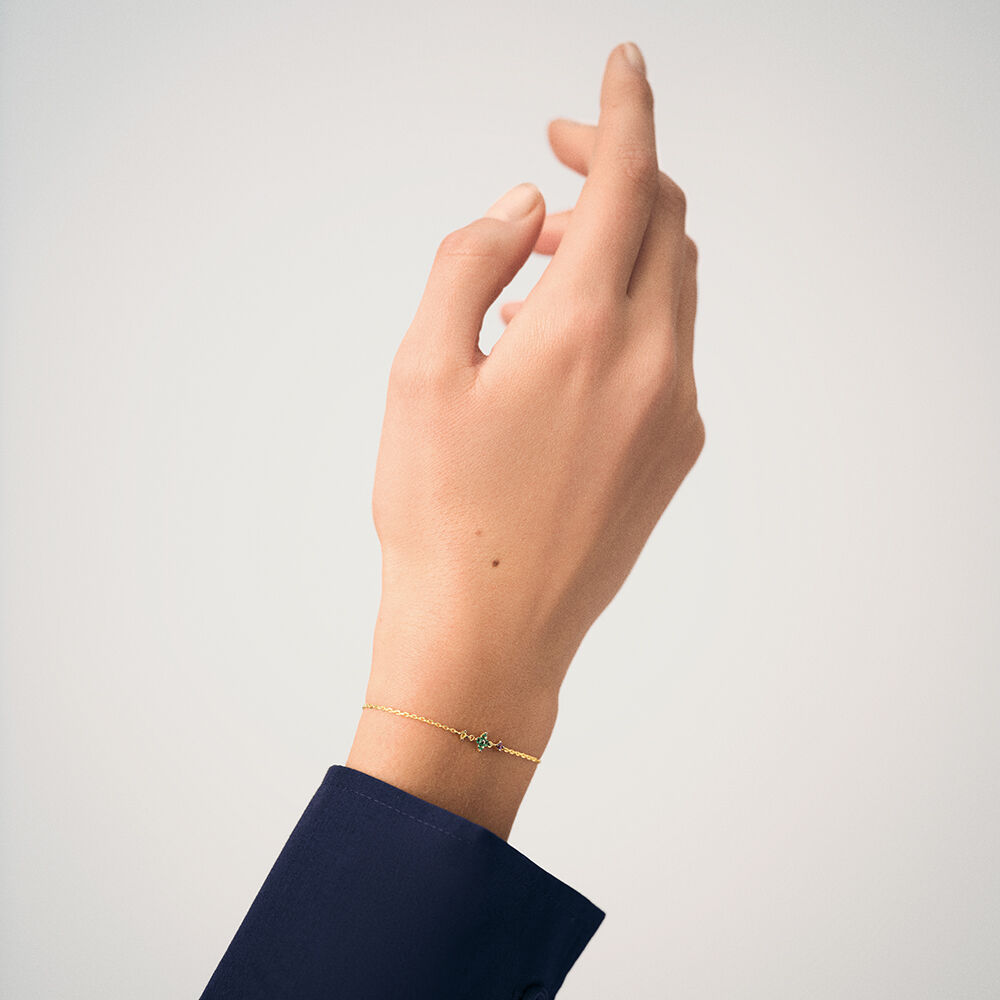 Bracelet souple BELOVED - Multicolore / Dor&eacute; - Bracelets fantaisie  | Agatha