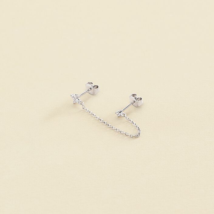 Piercing puce MIX& MATCH - Cristal / Argenté - Piercings  | Agatha
