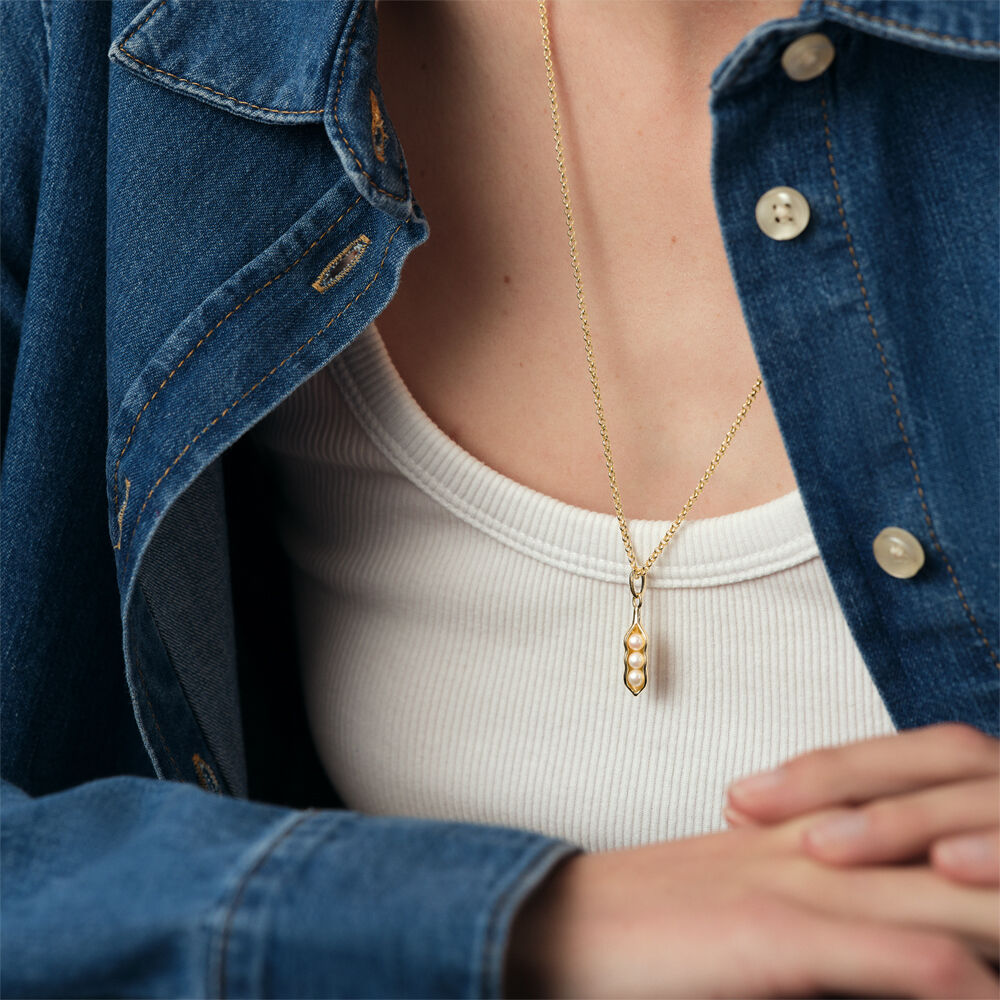 Pendentif POIS PERLES DE CULTURE - Blanc / Dor&eacute; - Nouveaut&eacute;s  | Agatha