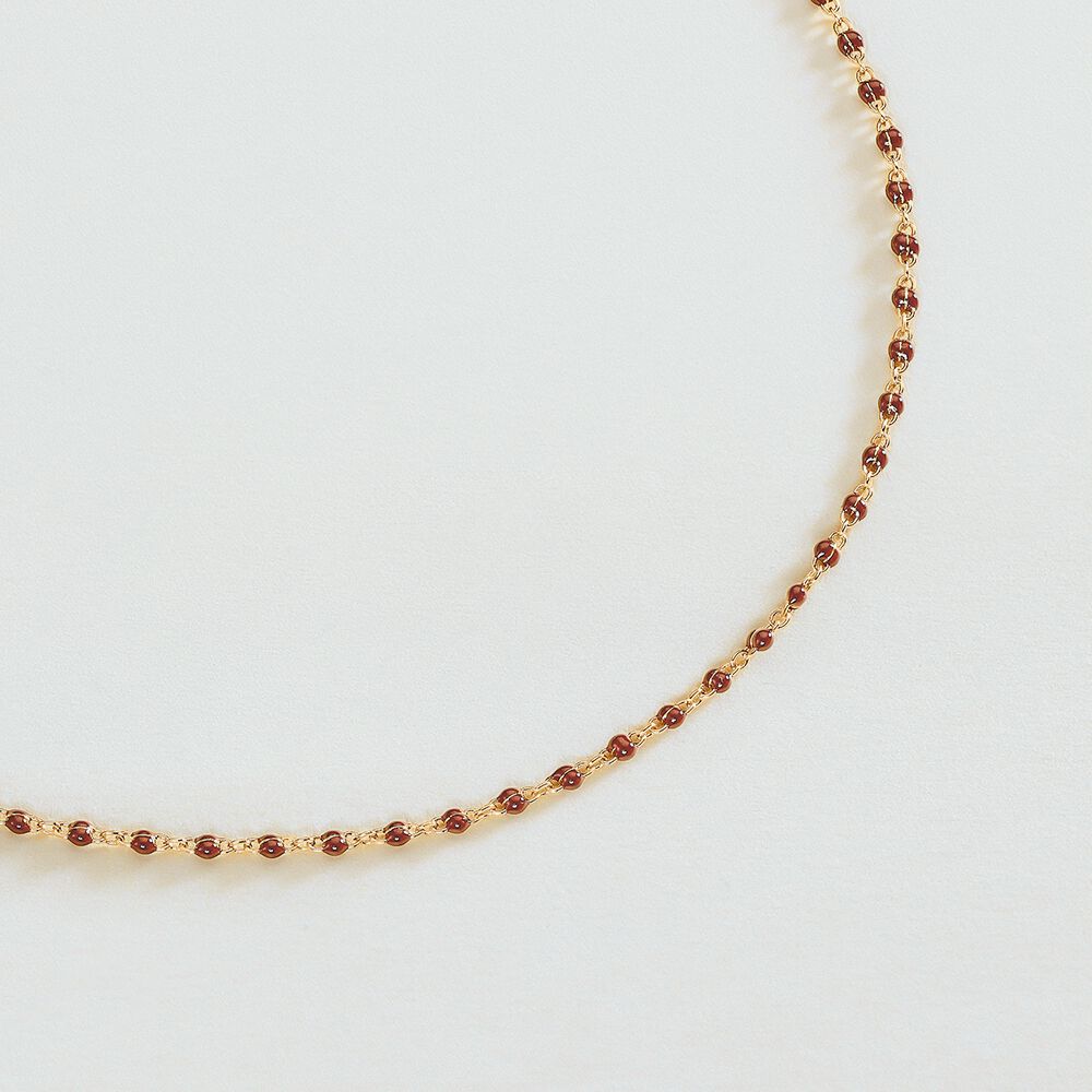 Collier ras du cou SMARTY - Bordeaux / Doré - Colliers fantaisie  | Agatha
