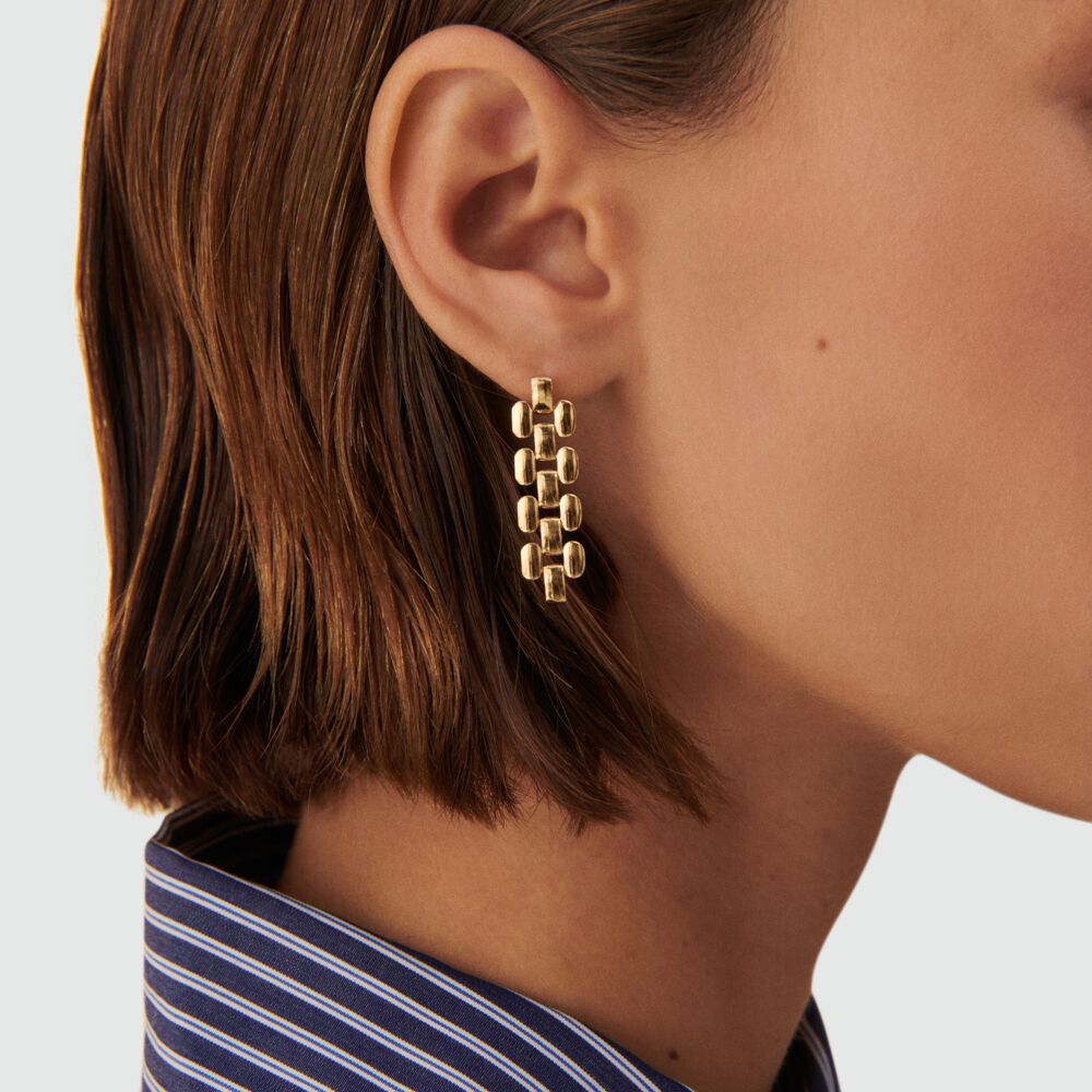 Boucles d'oreilles pendantes MINUIT - Doré - Boucles d'oreilles fantaisies  | Agatha