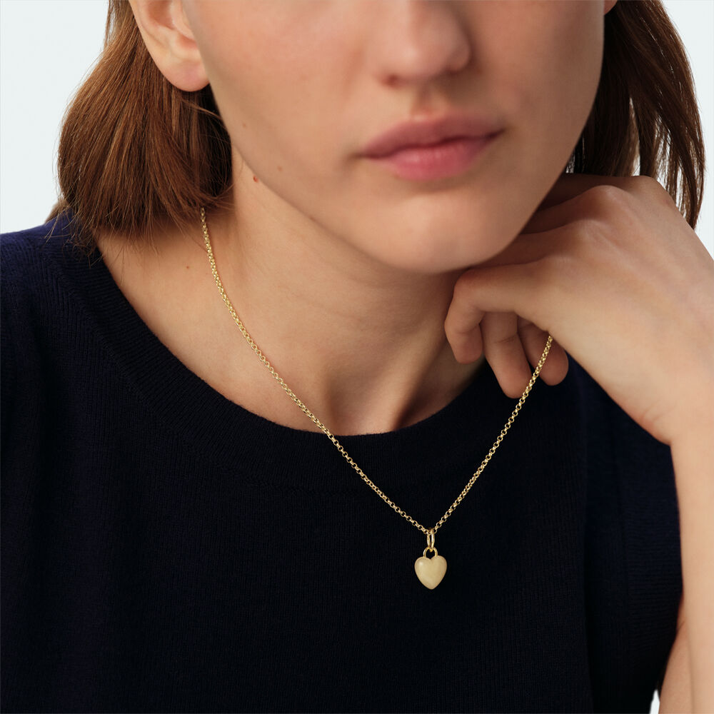 Pendentif TALISMANS - Ivoire / Dor&eacute; - Sacre coeur  | Agatha