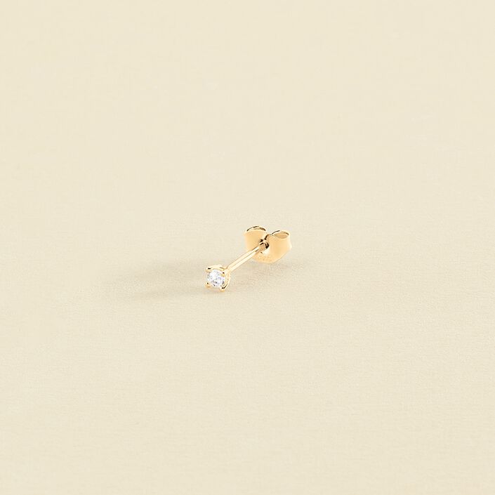 Piercing puce MINI - Cristal / Doré - Piercings  | Agatha