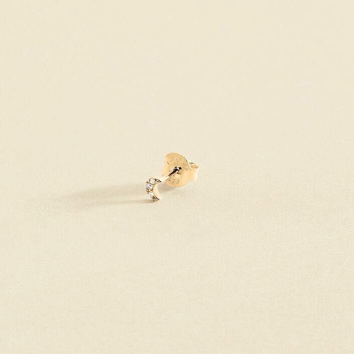 Piercing puce LUNITA - Cristal / Doré - Piercings  | Agatha