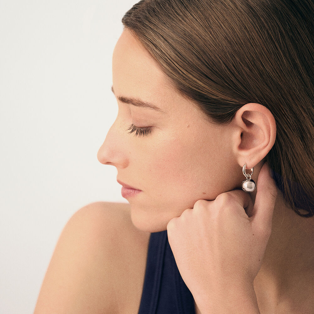 Créoles PALAIS ROYAL - Argenté - Boucles d'oreilles boule  | Agatha
