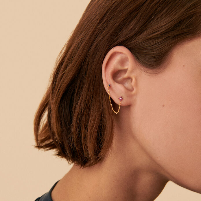 Piercing puce MIX& MATCH - Rose / Doré - Piercings  | Agatha