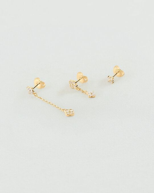 Piercing puce MIX& MATCH - Cristal / Doré - Fête des mères  | Agatha Piercing puce MIX& MATCH - Cristal / Doré - Fête des mères  | Agatha