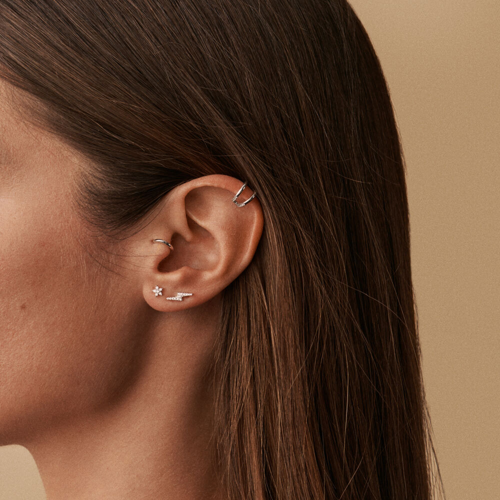 Piercing puce ECLAIR - Cristal / Argenté - Piercings  | Agatha