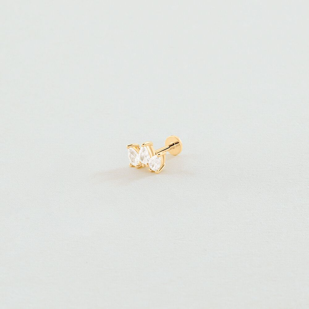 Piercing Hélix & Tragus PIA - Cristal / Doré - Piercing Hélix & Tragus  | Agatha