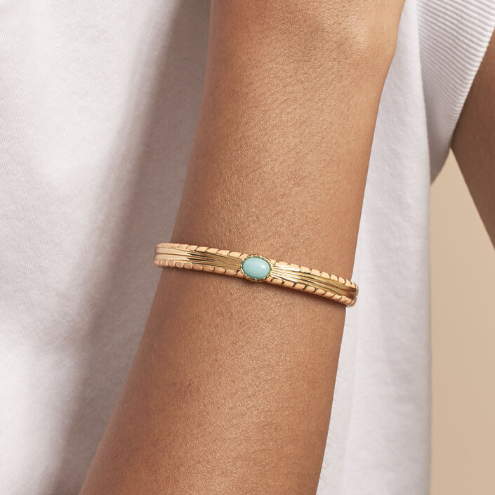 Jonc ARLEQUIN - Orange / Doré - Bracelets  | Agatha