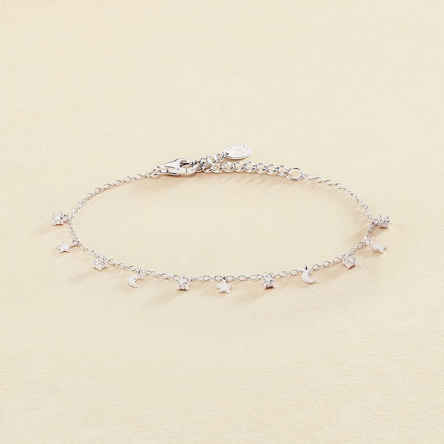 Bracelet souple LUNITAS - Cristal / Argenté - Bracelets  | Agatha