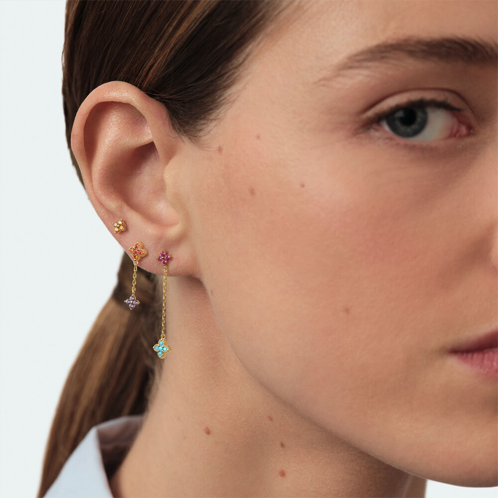 Set de boucles d'oreilles BELOVED MIX & MATCH - Multicolore / Dor&eacute; - Boucles d'oreilles puces  | Agatha
