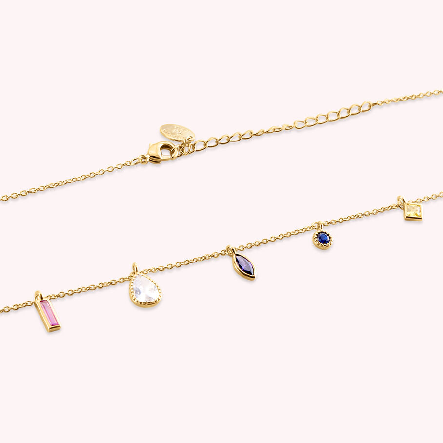 Collier ras du cou RAINBOW - Multicolore / Doré - Colliers  | Agatha