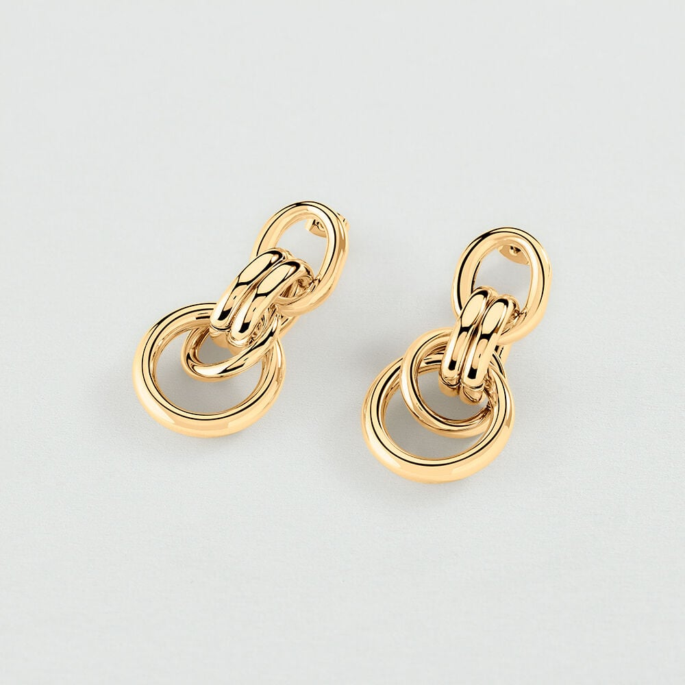 Boucles d'oreilles pendantes GOLDEN - Doré - Boucles d'oreilles fantaisies  | Agatha
