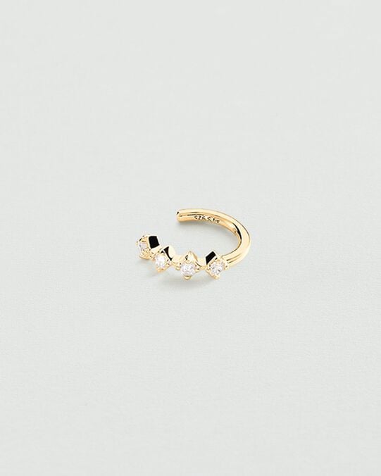 Piercing ear cuff OFEE - Cristal / Doré - Piercings  | Agatha Piercing ear cuff OFEE - Cristal / Doré - Piercings  | Agatha